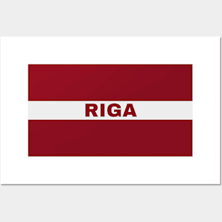 Riga City in Latvian Flag Posters and Art